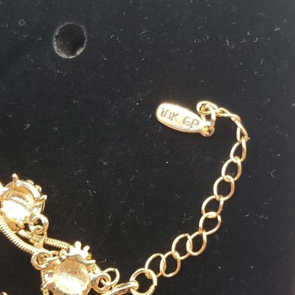 Ladybug Chain Bracelet 18K Gold Plated lucky bracelet white ladybugs - Picture 3 of 4